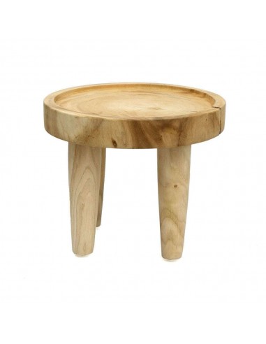 Table d'appoint Saman en bois de Suar, guéridons style bohème et naturel 35 cm online