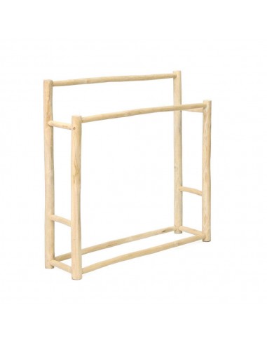 Porte serviette en teck blanchi - Mobilier en bois style bohème naturel en stock